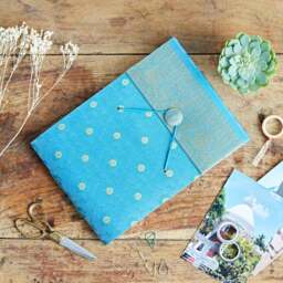Rackhams Medium Sari Fabric Photo Album - Cerise - thumbnail 6