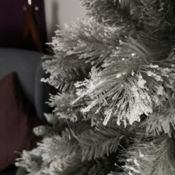 Rackhams 7ft (210cm) Premier Snow Fir Grey PVC Christmas Tree with 861 Cashmere Tips - thumbnail 4