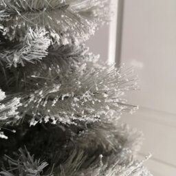 Rackhams 7ft (210cm) Premier Snow Fir Grey PVC Christmas Tree with 861 Cashmere Tips - thumbnail 2