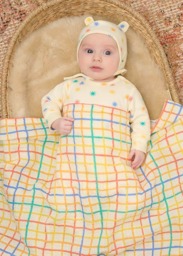 Rackhams Dreamy & Ditto Set - Baby Playsuit & Muslin Swaddle Blanket Gift Box - 9-12 months - Rainbow - 100% Organic Cotton - thumbnail 2