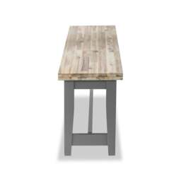 Rackhams Florence Bench Wooden Dining Table Seat 120cm Long - White - thumbnail 4