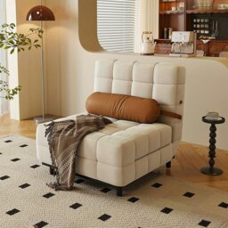 Rackhams Mendez Single Sofa Bed, Two Seater Sofa Bed, Corduroy - Brown - 100cm - thumbnail 2