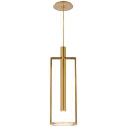 Rackhams Melange Medium Floating Disc Pendant Light - Antique Barnished Brass - thumbnail 1
