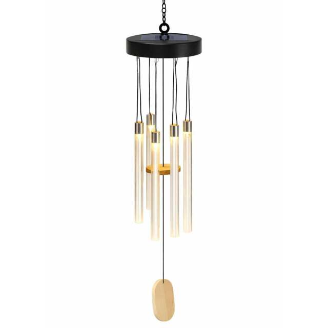 Rackhams Solar Wind Chime – Colour Changing LED Hanging Light - image 1