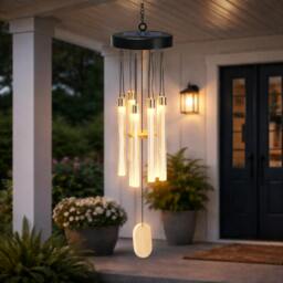 Rackhams Solar Wind Chime – Colour Changing LED Hanging Light - thumbnail 2