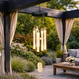 Rackhams Solar Wind Chime – Colour Changing LED Hanging Light - thumbnail 5