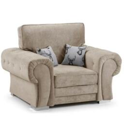 Rackhams Verona Scatter Back Living Room Furniture Range - Warm Mink - Arm Chair