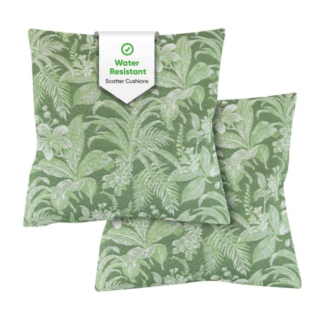 Rackhams Pair of Outdoor Scatter Cushions – Floral Design - image 1