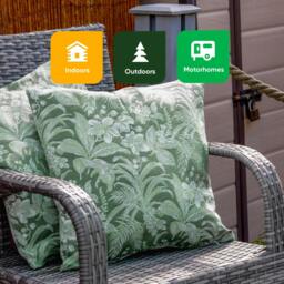 Rackhams Pair of Outdoor Scatter Cushions – Floral Design - thumbnail 6
