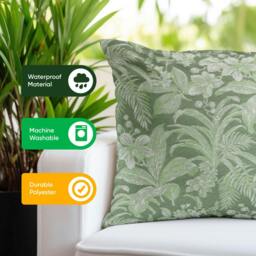 Rackhams Pair of Outdoor Scatter Cushions – Floral Design - thumbnail 5