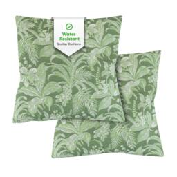 Rackhams Pair of Outdoor Scatter Cushions – Floral Design - thumbnail 1