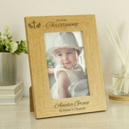 Rackhams Personalised Christening 6x4 Photo Frame - thumbnail 1