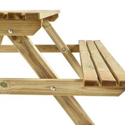 Rackhams Alma Wooden Picnic Table 5ft 6 Person Outdoor Dining Bench Garden Table - thumbnail 4