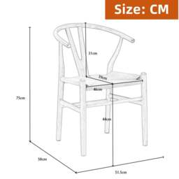 Rackhams Dining Chairs Set of 2, Kitchen Chairs Dining Room Lounge Reception Chairs with Study Legs for Living Room Bedroom - Fully Assembled - Black - thumbnail 3