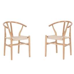 Rackhams Dining Chairs Set of 2, Kitchen Chairs Dining Room Lounge Reception Chairs with Study Legs for Living Room Bedroom - Fully Assembled - Black - thumbnail 2