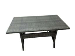 Rackhams Rattan Garden Furniture Set Outdoor 10 Seater Patio Dining Corner Sofa Sets with Dining Table 2 Chairs 2 Big Stools Side Table Dark Grey Mixed - thumbnail 2