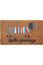 Rackhams Coir Animal Hello Sausage Mat 40x70 cm - thumbnail 1