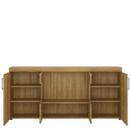 Rackhams Cortina 4 door wide glazed sideboard in Grandson Oak - Brown - 185.1 - 1 - thumbnail 2