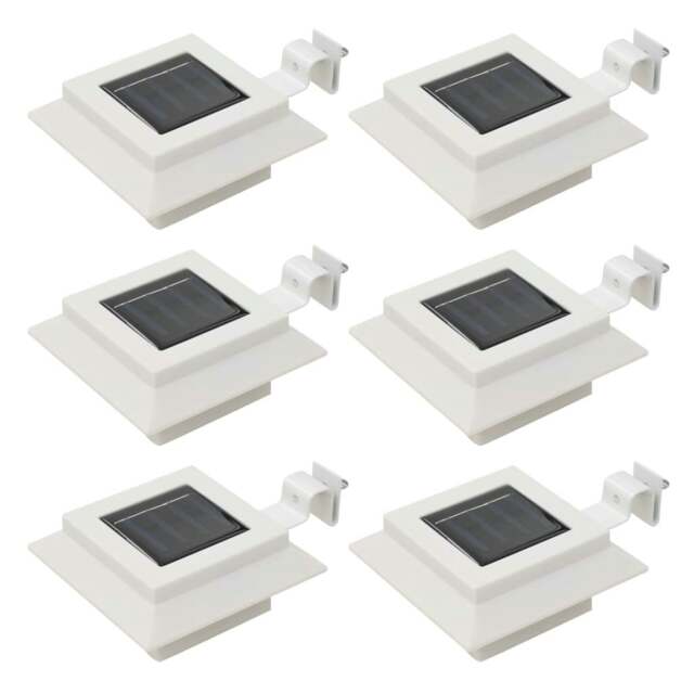 Rackhams Outdoor Solar Lamps 6 pcs LED Square 12 cm White - image 1
