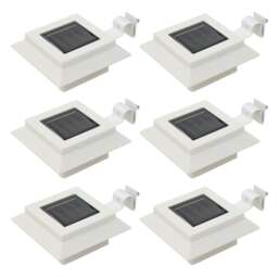 Rackhams Outdoor Solar Lamps 6 pcs LED Square 12 cm White - thumbnail 1