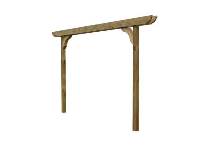 Rackhams Screen Double Beam Pergola, Plant Climbing Arbour - Corbel Sculpted Brace - Natural (Light Green) - None - 1.8m - image 1