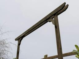 Rackhams Screen Double Beam Pergola, Plant Climbing Arbour - Corbel Sculpted Brace - Natural (Light Green) - None - 1.8m - thumbnail 5