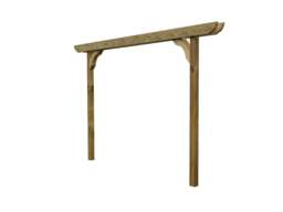 Rackhams Screen Double Beam Pergola, Plant Climbing Arbour - Corbel Sculpted Brace - Natural (Light Green) - None - 1.8m