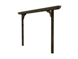 Rackhams Screen Double Beam Pergola, Plant Climbing Arbour - Corbel Sculpted Brace - Natural (Light Green) - None - 1.8m - thumbnail 4