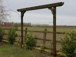 Rackhams Screen Double Beam Pergola, Plant Climbing Arbour - Corbel Sculpted Brace - Natural (Light Green) - None - 1.8m - thumbnail 6
