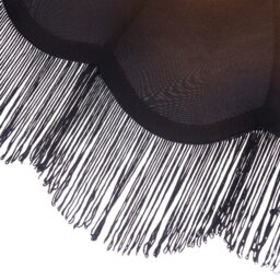 Rackhams Victorian Designed Empire Lampshade in Black Faux Silk with Gold Trims - thumbnail 5