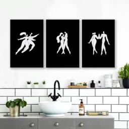 Rackhams Bathroom Wall Hanging Art - Set of 3 Boho Women Wall art Prints - 20 x 30 in / 50 x 76 cm - Matte Museum Quality Art Paper 290 gsm - White Frame - thumbnail 5