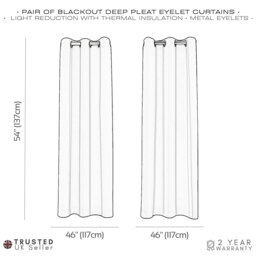 Rackhams Taupe Grey Linen Blackout Eyelet Curtains - 46x54 Inch Drop - 2 Panel - thumbnail 6