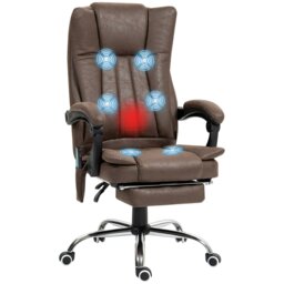Rackhams 6-Point Vibrating Heat Massage Chair w/ Microfibre Upholstery Grey - Grey - thumbnail 6