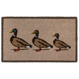 Rackhams Eco-Friendly Latex Backed Coir Entrance Doormat, 45x75cm - Ducks - thumbnail 2