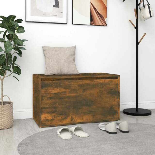 Rackhams Hall Bench 80x40x45 cm Smoked Oak Engineered Wood