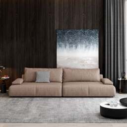 Rackhams Theodore Tofu Single Seater, Two Seater, Three Seater, Four Seater Sofa, Off White - Others (Leathaire) - Two Seater 260CM - thumbnail 4
