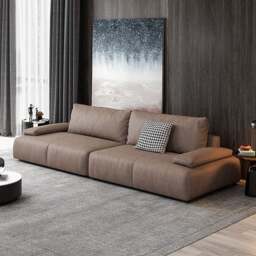 Rackhams Theodore Tofu Single Seater, Two Seater, Three Seater, Four Seater Sofa, Off White - Others (Leathaire) - Two Seater 260CM - thumbnail 3