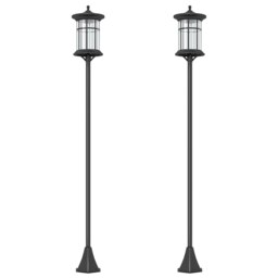 Rackhams LED Outdoor Solar Post Lights, Waterproof IP44, Cool White, 2 Pack - thumbnail 2