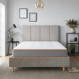 Rackhams ComfortCore 1000 Tufted Pocket Mattress – 23cm / 9” Deep 1000 Pocket Spring Mattress with Medium to Medium-Firm Support - 3ft Single (90cm x 190cm) - White/Yellow - 1 - thumbnail 3