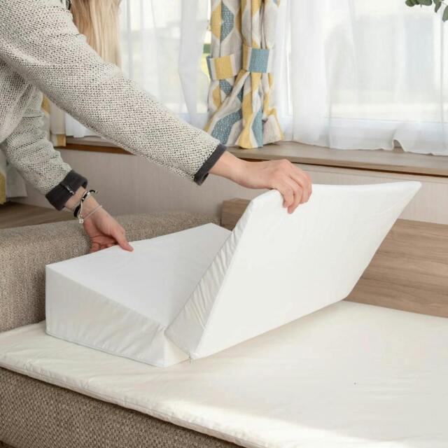 Rackhams Memory Foam Travel Folding Acid Reflux Bed Wedge - Travel Bag - Without Travel Bag - Yes (+£18) Spare Cover - image 1