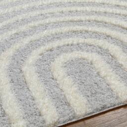 Rackhams Rodos-Modern Grey White Soft Plush Pile Rug - 200 x 275 cm - thumbnail 3