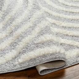 Rackhams Rodos-Modern Grey White Soft Plush Pile Rug - 200 x 275 cm - thumbnail 4