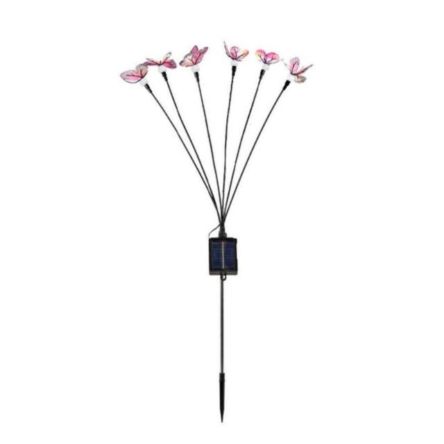 Rackhams Solar Butterfly & Firefly Garden Ground Lights - 6 LEDs - image 1