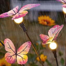 Rackhams Solar Butterfly & Firefly Garden Ground Lights - 6 LEDs - thumbnail 6