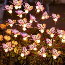 Rackhams Solar Butterfly & Firefly Garden Ground Lights - 6 LEDs - thumbnail 2