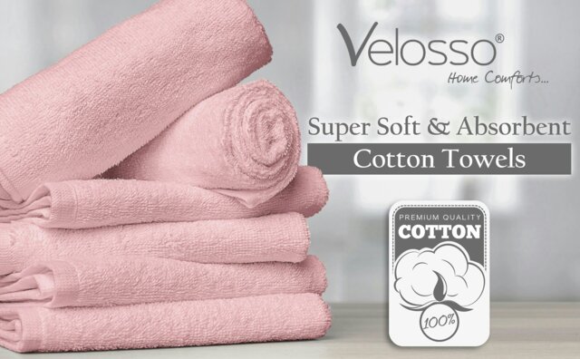 Rackhams Cotton Plush velour 450gsm Super Absorbent Towels - Blush Pink - Pink - Bath Towel