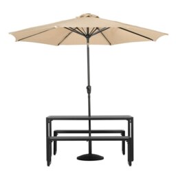 Rackhams 6 - Person 150cm Long Iron Outdoor Dining Set Garden Table and Bench - thumbnail 2