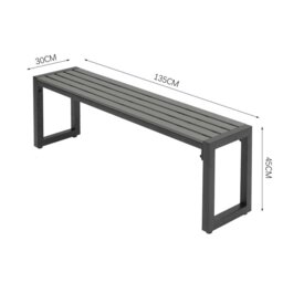Rackhams 6 - Person 150cm Long Iron Outdoor Dining Set Garden Table and Bench - thumbnail 5