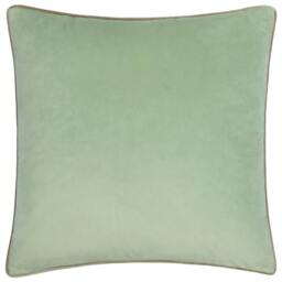Rackhams Meridian Velvet Cushion Cover - Eucalyptus/Natural - 55cm x 55cm - Eucalyptus/Natural - 100% Polyester - thumbnail 3