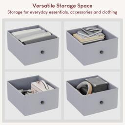 Rackhams Chorley 6 Drawer Fabric Drawer Chest, Beige & Grey Wood - Rustic Brown - thumbnail 6